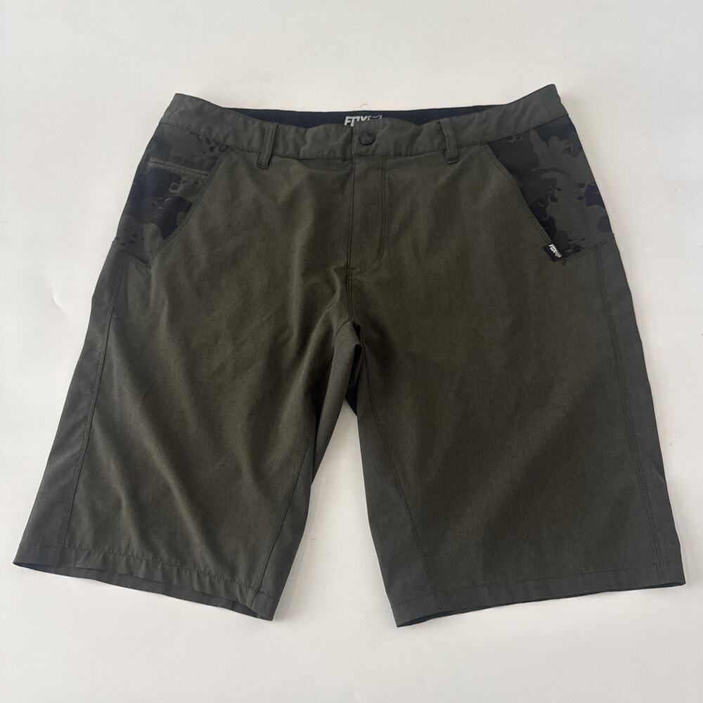 Fox Racing Tech Shorts Mens 36 Performance Hybrid Casual 11” Inseam Camo Green